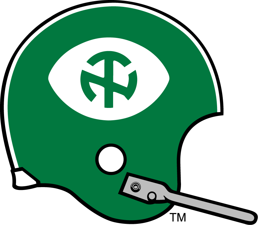 North Texas Mean Green 1968-1971 Helmet iron on transfers for T-shirts